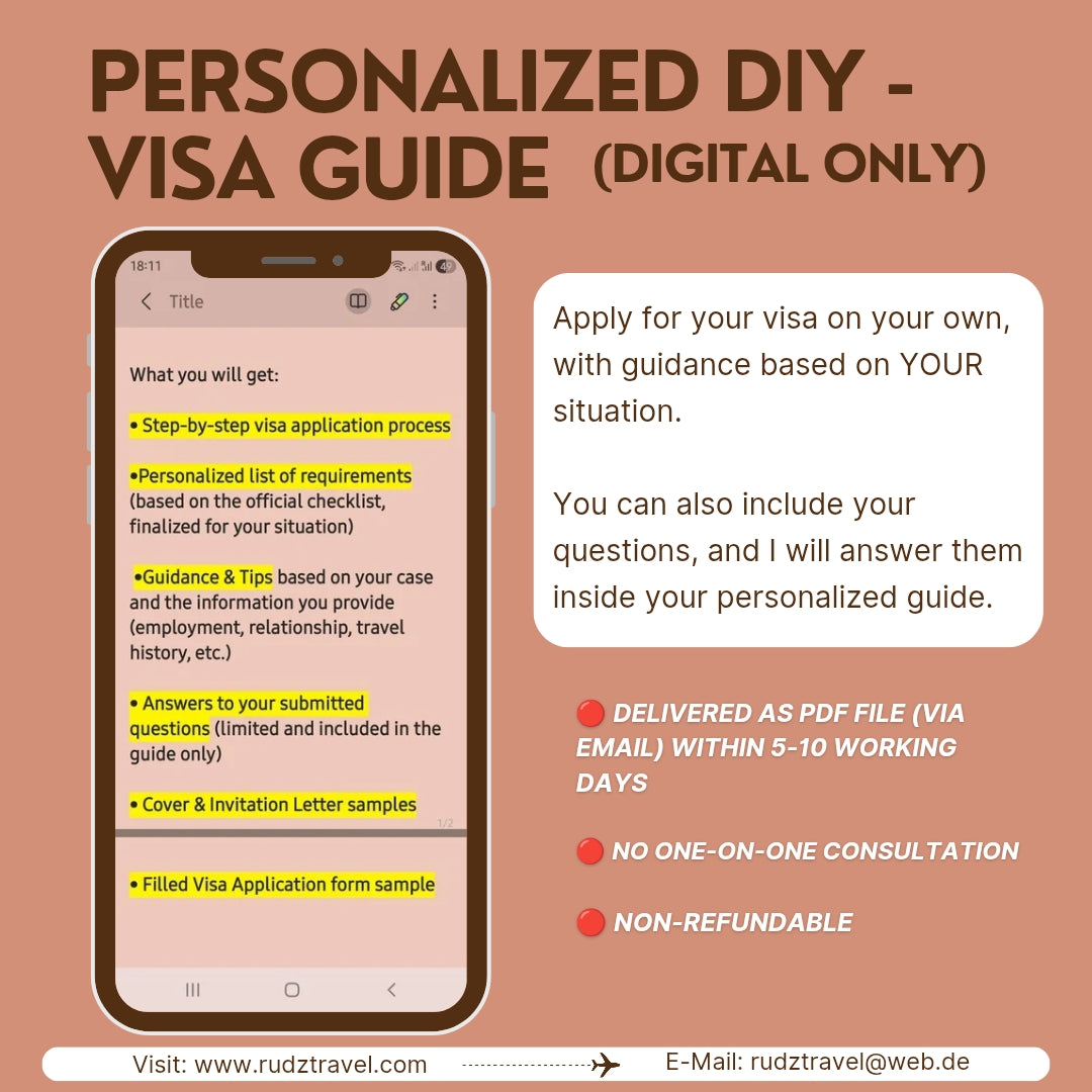PERSONALIZED DIY VISA GUIDE (DIGITAL ONLY)